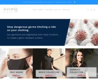 Avirowear.com(AVIRO Face Masks Offer Advanced Antimicrobial Protection) Screenshot