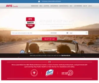 Avis.ca(Car Rentals from Avis) Screenshot