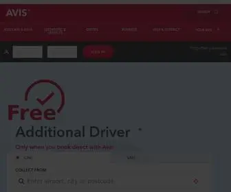Avis.co.uk(Car Hire in the UK) Screenshot