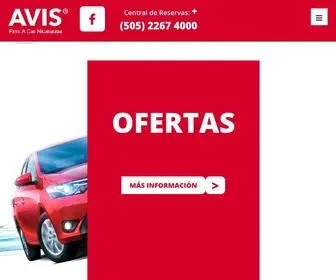 Avis.com.ni(AVIS Rent A Car) Screenshot