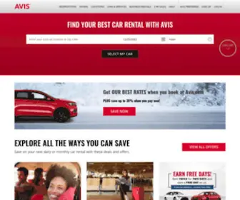 Avis.com(Car Rentals from Avis) Screenshot