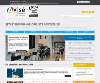 Avise-Info.fr(Site d'informations stratégiques du réseau des chambres de métiers et de l'artisanat d'Auvergne) Screenshot