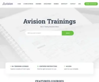 Avision.com.pk(Best IT & Business Training Institute in Lahore) Screenshot