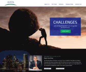 Avistaadvisory.com(Avista Advisory) Screenshot