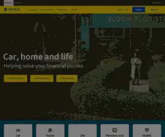 Aviva.co.uk(Insurance, Savings, Investments, Retirement and Health) Screenshot