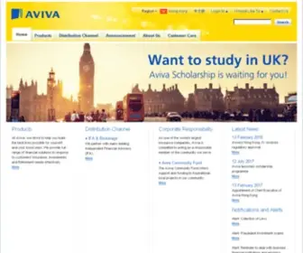 Aviva.com.hk(Home Page for Aviva) Screenshot