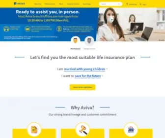 Avivaindia.com(Aviva Life Insurance Plans Online) Screenshot