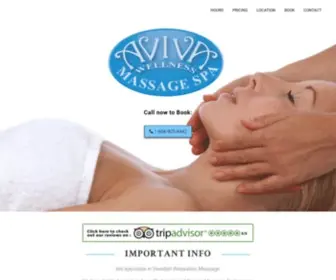 Avivamassagespa.com(Swedish Relaxation Massage) Screenshot