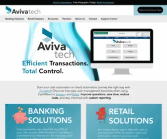 Avivatech.com(Cash and Check Automation) Screenshot