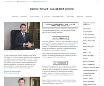 Avocatcriminel.ca(Cormier Simard) Screenshot