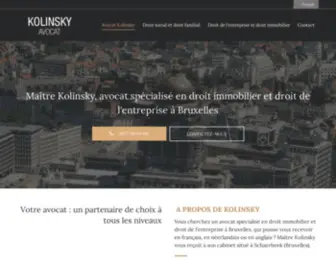 Avocatkolinsky.be(Avocat à Schaerbeek) Screenshot