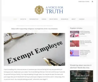 Avoicefortruth.com(A Voice For Truth) Screenshot