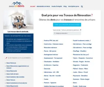 Avoirundevis.fr(Devis Travaux : 100% Gratuit pour Tous Travaux de Rénovation) Screenshot