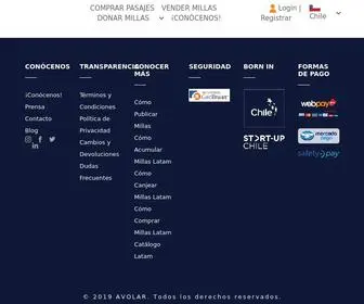 Avolar.cl(Convierte tus millas en dinero o compra pasajes con descuento) Screenshot