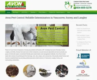 Avonpestcontrol.ca(Best Pest Control in Vancouver Area) Screenshot