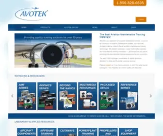 Avotek.com(Aviation Maintenance Training Textbooks and Technology) Screenshot