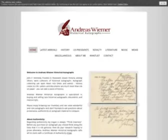 AW-Autographen.com(Andreas Wiemer Historical Autographs) Screenshot