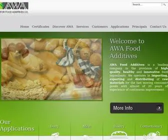 Awa-Foodadd.net(AWA FOR FOOD ADDITIVES COMPANY) Screenshot