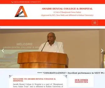 Awadhdentalcollege.com(Awadh Dental College & Hospital) Screenshot