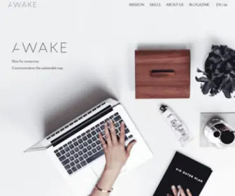 Awake-Communications.com(Now for Tomorrow. Communication the sustainable way. AWAKE) Screenshot