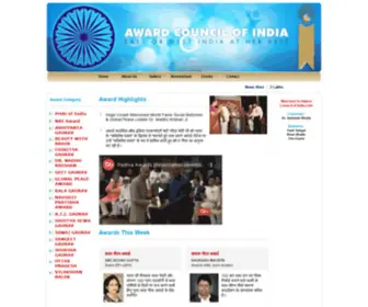 Awardcouncilofindia.com(Award Council of India) Screenshot