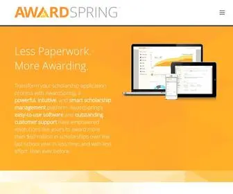 Awardspring.com(Scholarship management software) Screenshot