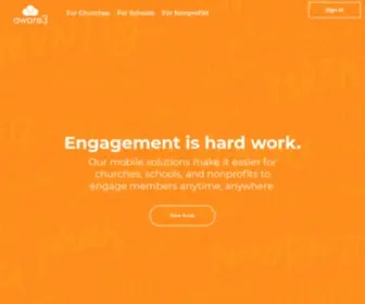 Aware3.com(Your mobile engagement solution) Screenshot