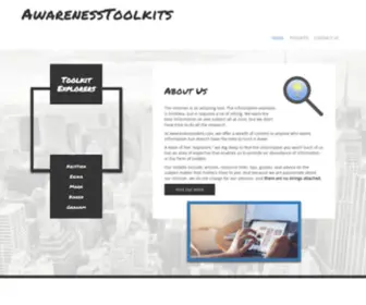 Awarenesstoolkits.com(Toolkit Explorers   Kristina Erika Mark Karen Graham About Us The internet) Screenshot