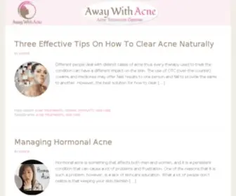 Awaywithacne.net(Acne Treatment Options) Screenshot