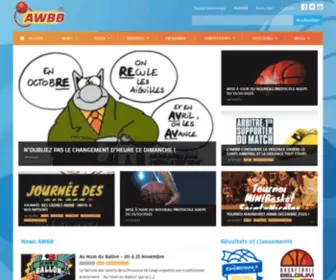 AWBB.be(Site officiel de l'Association Wallonie) Screenshot