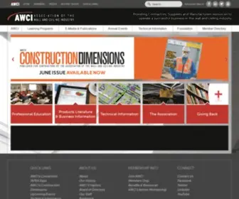 Awci.org(The Association of the Wall and Ceiling Industry) Screenshot