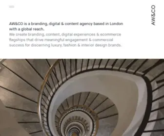Awcoagency.com(Digital Creative Agency for Luxury Brands based in London) Screenshot