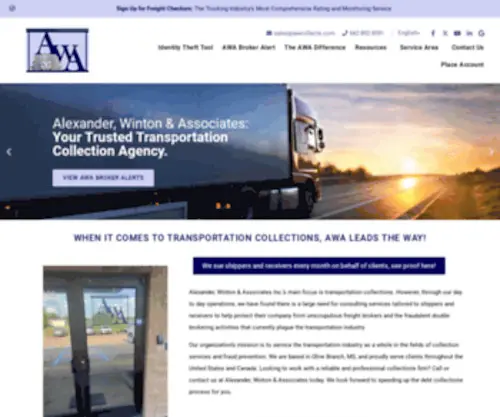 Awcollects.com(North American Transportation Debt Collection Agency) Screenshot