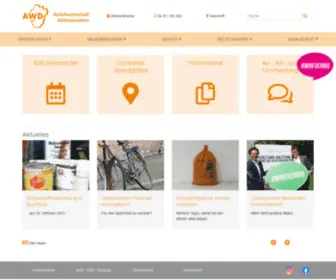 AWD-Online.de(Die offizielle Webseite der Abfallwirtschaft Dithmarschen) Screenshot