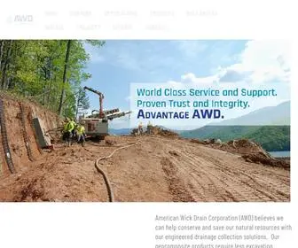 AWD-Usa.com(American Wick Drain) Screenshot