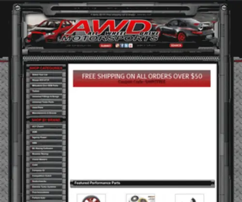 Awdmotorsports.com(The #1 online manufacturer and seller of aftermarket motorsport parts) Screenshot