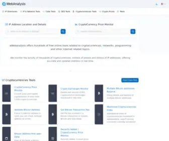 Awebanalysis.com(IP Address and SEO online tools) Screenshot