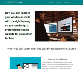 Awebsite4You.com(Using wordpress to create a profitable online business) Screenshot