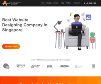 Awebstar.com.sg(Web Development & Web Design Company in Singapore) Screenshot