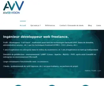 Awebvision.fr(Développeur web freelance full) Screenshot