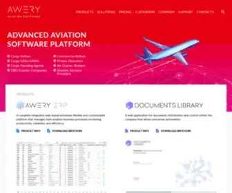 Awery.aero(Aviation Software Company) Screenshot
