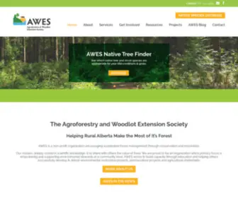 Awes-AB.ca(Agroforestry and Woodlot Extension Society of Alberta) Screenshot