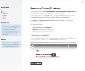 Awesome-Streamlit.org(Streamlit) Screenshot