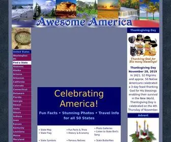 Awesomeamerica.com(Celebrating the United States of America) Screenshot