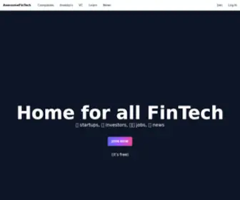 Awesomefintech.com(Community of 130k fintech companies) Screenshot