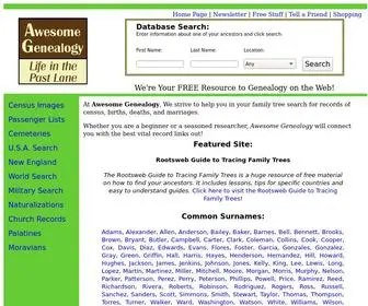 Awesomegenealogy.com(Awesome Genealogy) Screenshot