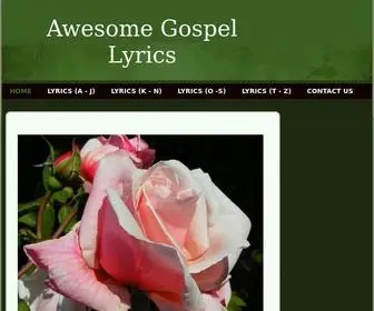 Awesomegospellyrics.com(Awesome Gospel Lyrics) Screenshot