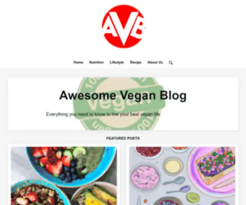 Awesomeveganblog.com(Awesome Vegan Blog) Screenshot