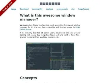 Awesomewm.org(Awesome window manager) Screenshot