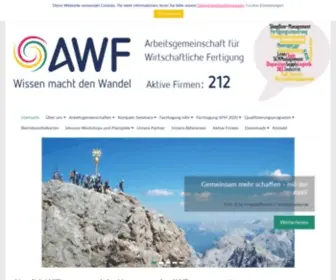 AWF.de(Arbeitsgemeinschaft für wirtschaftliche Fertigung) Screenshot